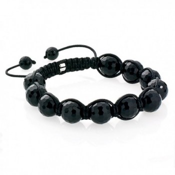Black Ball Adjustable Bracelet Iced Out Hip Hop 3213 - CG1176WNIBP