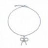 Bling Jewelry Mini Twisted Rope Ribbon Sterling Silver Anklet Bracelet 9in - C1113TK347V