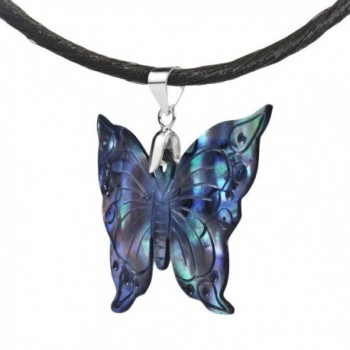 Abalone Transformation Butterfly Sterling Necklace