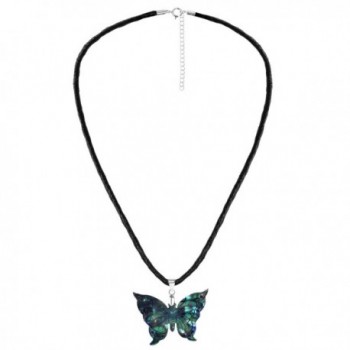 Abalone Transformation Butterfly Sterling Necklace in Women's Pendants