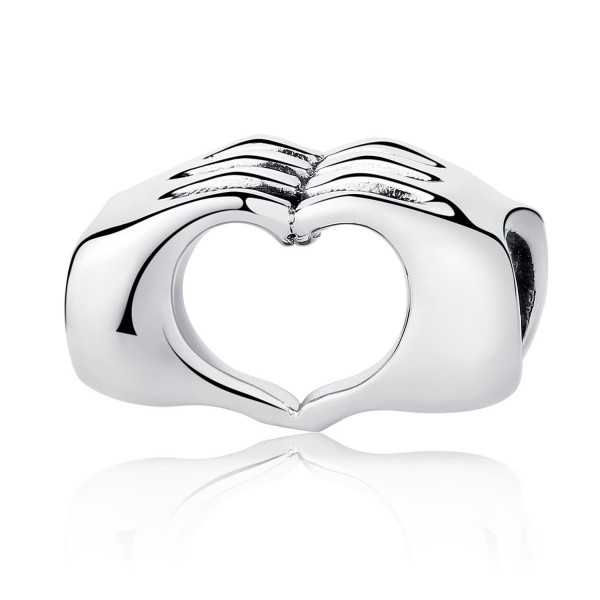 Love Heart Bead Charm Love in Your Hands Charm Bead Fingers with Heart Charms Fit Snake Chain Bracelet - C2188IDO0D6 Love Heart Bead Charm Love in Your Hands Charm Bead Fingers with Heart Charms Fit Snake Chain Bracelet - C2188IDO0D6