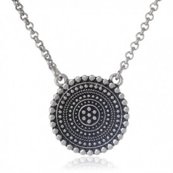 Lucky Brand Womens Indigo Trail Tribal Pendant Necklace - Silver - CC11GM96P0T