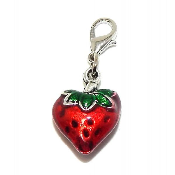 Pro Jewelry Clip-on "Red Strawberry" Charm Dangling - C111LZXWUS3