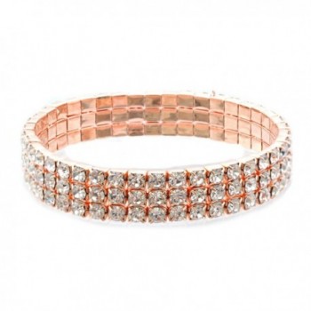 Topwholesalejewl Wedding Bracelet Rose Gold Plating Stretch Bracelet - C618639TLXS