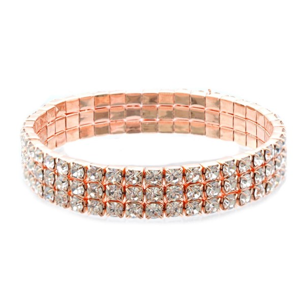 Topwholesalejewl Wedding Bracelet Rose Gold Plating Stretch Bracelet - C618639TLXS