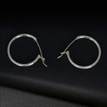 Sterling Earrings Hypoallergenic Accessory Silver 0 7in in Women's Hoop Earrings