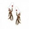 Sienna Sky Vintage Sock Monkey Earrings with Gift Box Made in USA - CB12OBBXETO