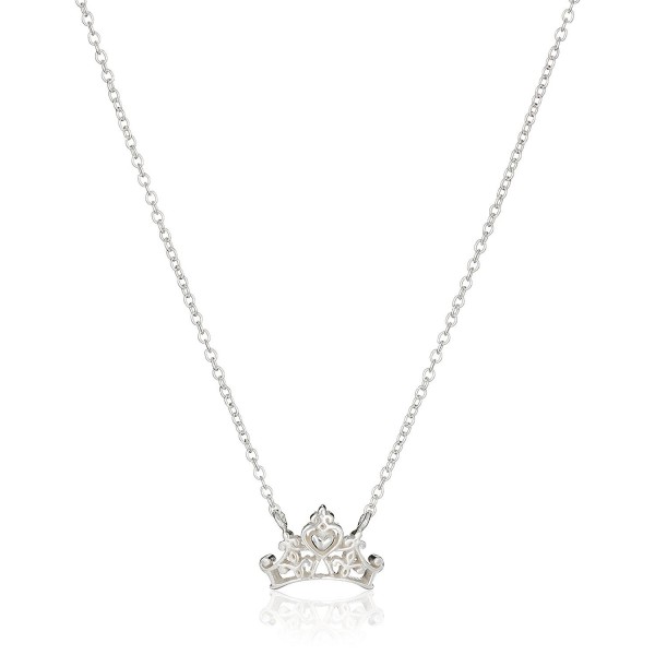 Disney Princess Crown Pendant Necklace- 16"+2" Extender - Silver - CG11V8BF95N