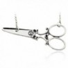 Meiligo Fashion Woman Hairdresser Scissors Comb Stylist Pendant Chain Necklace - Silver-1 - C417YSISEHG