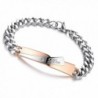 Flongo Stainless Engagement Anniversary Valentine in Women's Link Bracelets