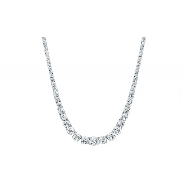 Womens Magnificent Graduated Round Cubic Zirconia Tennis Necklace by NYC Sterling - CC1888UEGX3 Womens Magnificent Graduated Round Cubic Zirconia Tennis Necklace by NYC Sterling - CC1888UEGX3