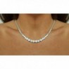Magnificent Graduated Zirconia NYC Sterling in Women's Chain Necklaces