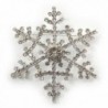 Clear Swarovski Crystal 'Christmas Snowflake' Brooch In Silver Plating - 5.5cm Diameter - CL11BN4B2HJ