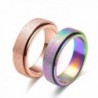 PAMTIER Womens Stainless Wedding Rainbow in Women's Wedding & Engagement Rings