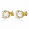nOir Jewelry 14kt Gold Plated CZ Stud Earrings with Sterling Silver base & Highest Grade AAA CZ Stone - CR12NURI0NM