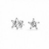 Bling Jewelry Shining Star CZ Stud earrings 925 Sterling Silver 6mm - CD11F0F84ZZ