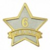 PinMart's 6 Year Service Award Star Corporate Recognition Dual Plated Lapel Pin - CP11NKC3RAV