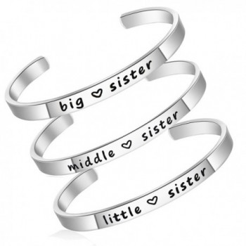 Personalise Stainless Bridesmaid Friendship 3pcs Silver Sister - C217Z75HR06