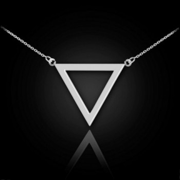Sterling Geometric Inverted Triangle Necklace in Women's Pendants