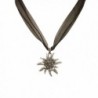 Bavarian Rhinestone Edelweiss Necklace (black) - Traditional German Dirndl- Lederhose Jewelry - C9116FD700V