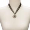 Bavarian Rhinestone Edelweiss Necklace black in Women's Pendants