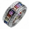HERMOSA Wedding Valentine's Day Rings Gifts Morganite Topaz Garnet Amethyst Ruby Aquamarine Silver Ring - CW12J2S4XSR