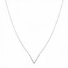 Spinningdaisy Handcrafted Brushed Metal Chevron V Necklace - CF11YGKPQPV