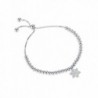 Edelweiss Adjustable Bangle Bracelets Charm Bracelet With Snowflake - Valentine's Day Gifts - SILVER - C41888CZE9L