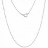 Sterling Silver Plain Pallini Bead Ball Chain Necklace 1.2mm - 5 mm Nickel Free Italy - CE111CNIUA7