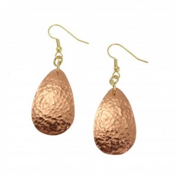 Hammered Copper Medium Tear Drop Earrings By John S Brana Handmade Jewelry Durable Copper Earrings - CQ12BNXMNZJ