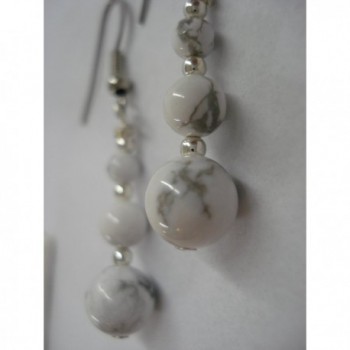 Reduce Stress- Add Mental Acuity Navajo Designed Howlite/White Buffalo Agate 3 Stone Ears - C811EM44WMT