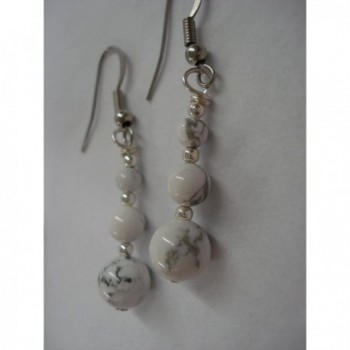 Reduce Stress Designed Howlite Buffalo in Women's Drop & Dangle Earrings