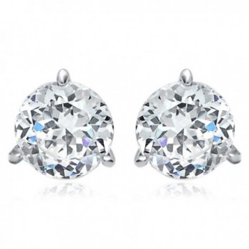 Diamoni Collection Rhodium Sterling Earrings