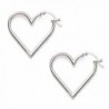 Sterling Silver Heart Tubular Earrings