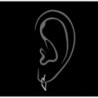 Sterling Silver Heart Tubular Earrings in Women's Hoop Earrings