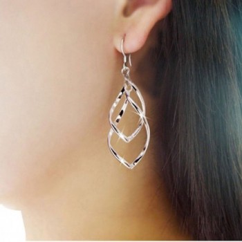 Coromose Fashion Women Alloy Plated Stud Dangle Earings Eardrop Jewelry Silver - CA121R25NN5