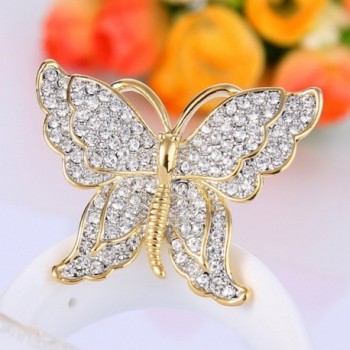 EVER FAITH Gold Tone Austrian Butterfly in Women's Brooches & Pins