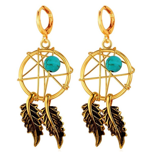 U7 Earrings Turquoise Decorate Catcher - C412HJYE93F