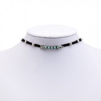 Sujarfla Gothic Choker Necklace Turquoise