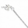 Black Bow Jewelry Sterling Silver Palm Tree 2mm Rolo Link Anklet- 9 Inch - CS114KUV5WF