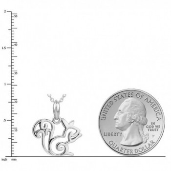 Sterling Silver Squirrel Pendent Necklace in Women's Pendants