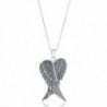Sterling Silver Double Angel Pendant in Women's Pendants