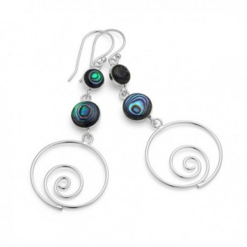 Sterling Silver Natural Abalone Earrings
