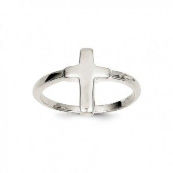 ICE CARATS 925 Sterling Silver Solid Cross Religious Band Ring Fine Jewelry Gift Set For Women Heart - C8118ZVRZ0V