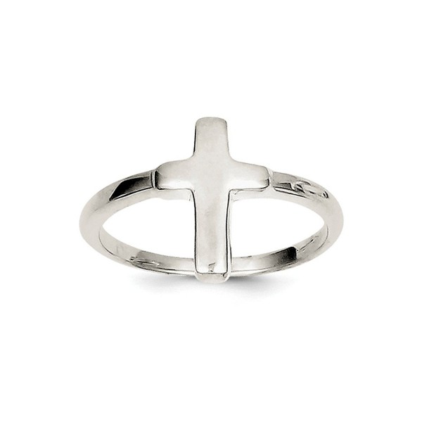 ICE CARATS 925 Sterling Silver Solid Cross Religious Band Ring Fine Jewelry Gift Set For Women Heart - C8118ZVRZ0V