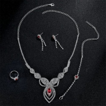 Crystal Jewelry Necklace Earrings Bracelet in Women's Jewelry Sets