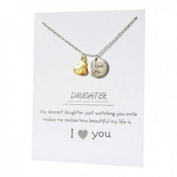 Daughter Jewelry Pendant Card Necklace