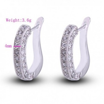 Chengxun Zirconia Crystal Earrings Jewelry in Women's Clip-Ons Earrings