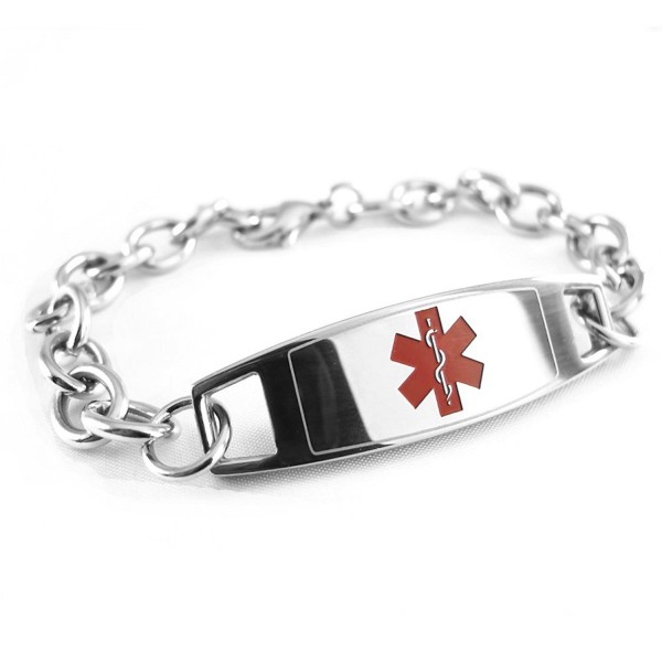 MyIDDr - Pre-Engraved & Customizable Alzheimers Medical Bracelet- Medic ID Card Incld - C511CKBQPCB