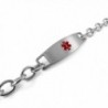 MyIDDr Pre Engraved Customizable Alzheimers Link in Women's ID Bracelets